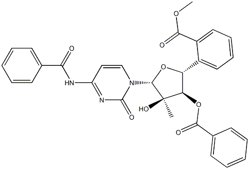 Cytidine,N-benzoyl-2^-C-Methyl-,3^,5^-dibenzoate(9CI) CAS#: 863329-64-0
